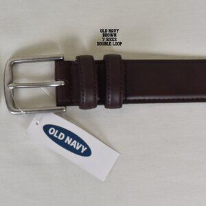 OLD NAVY Belt 7 Sizes Brown Double Loop
